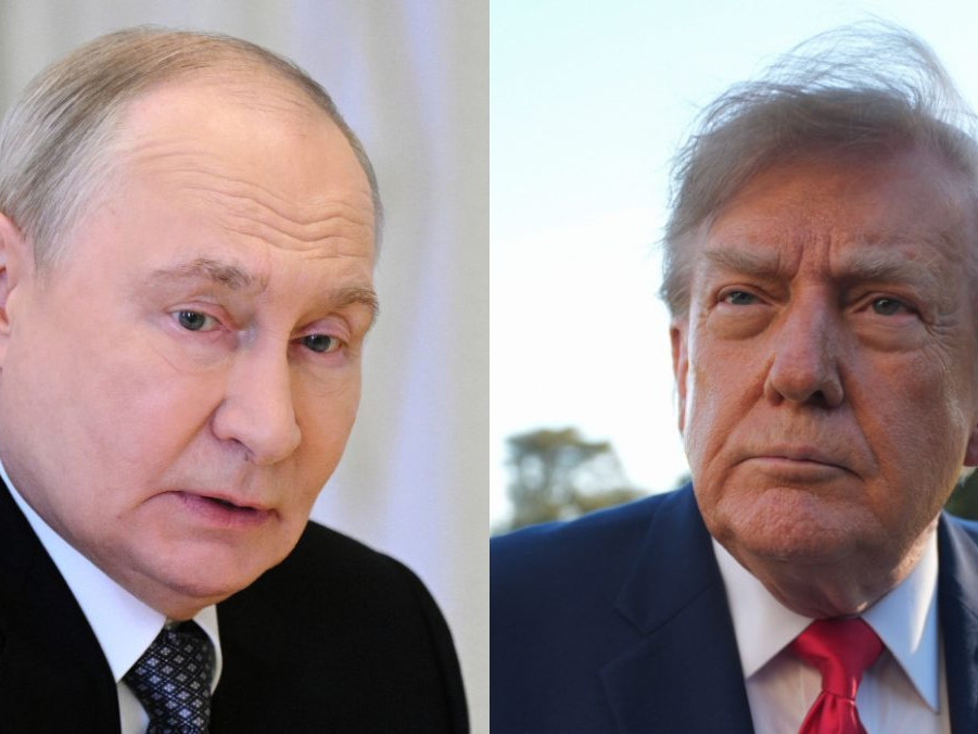Na kombosnímke Vladimir Putin a Donald Trump.