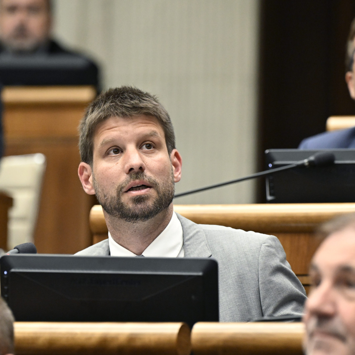 Na snímke Michal Šimečka.
