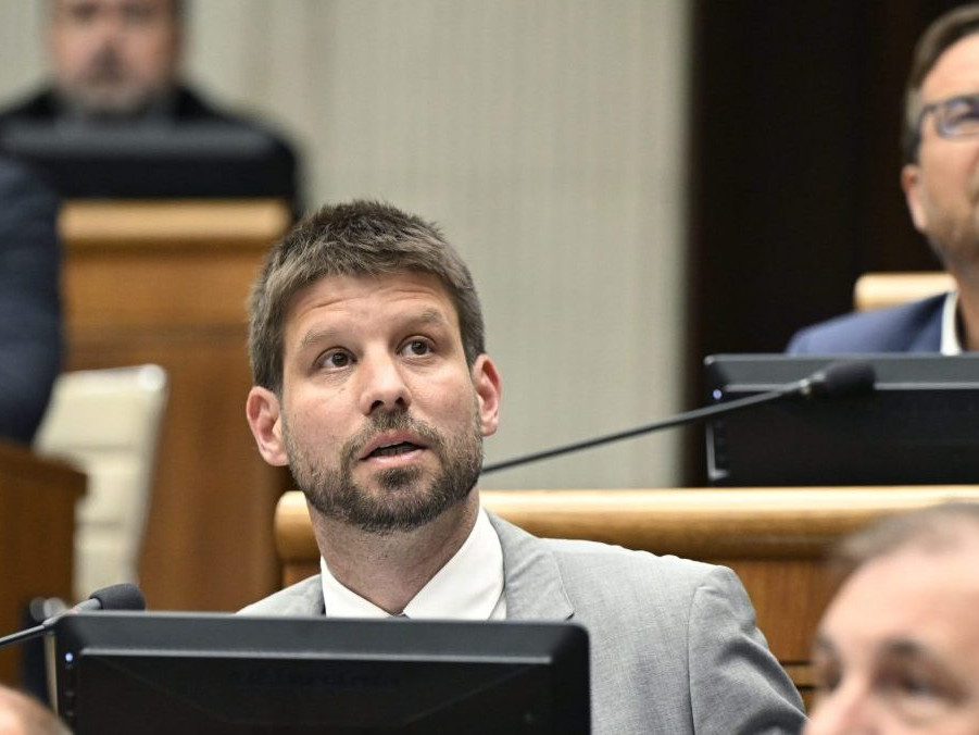 Na snímke Michal Šimečka.
