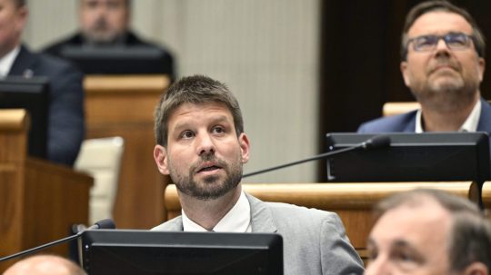 Na snímke Michal Šimečka.