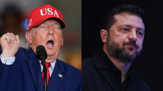 Donald Trump a Volodymyr Zelenskyj.